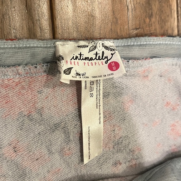 Free People Intimately Floral Printed French Terry Slip Dress Floral Size Medium - Picture 7 of 9